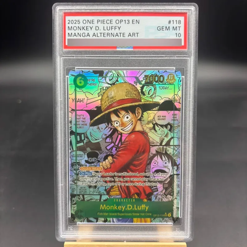 Diy Self Made One Piece OP13 Luffy Sabo Ace English Rating Card OPCG Zoro Roger Hancock Copy Version Anime Collection Cards