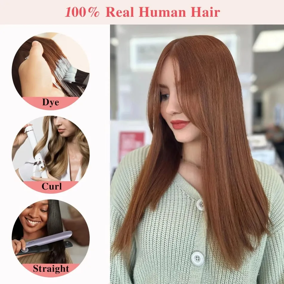 Brown Tape in Hair Extensions 100% Remy Human Hair Extensions Straight Seamless Skin Weft Tape in Extensions for Women 20pcs