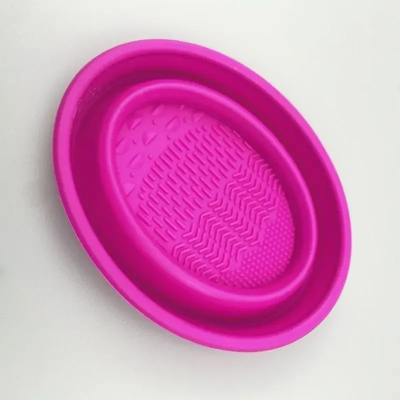 Wash Clean Mat Beauty Tools Scrubber Box Soft Silicone Makeup Brush Cleaner Folding Powder Puff Cleaning Bowl Eyeshadow Brushes