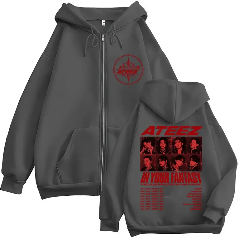 2026 World Tour in Your Fantasy Zipper Hoodies Korean Kpop Men Women Clothing Fashion Zip Up Sweatshirts Jackets Coats
