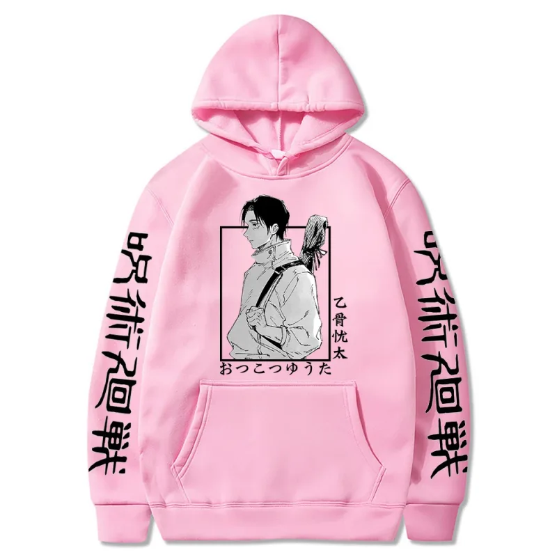 Okkotsu Yuta Graphic Hoodies Anime Jujutsu Kaisen Vintage Oversized Hooded Hip Hop Long Sleeves Cotton Hoodie Men Women Clothes