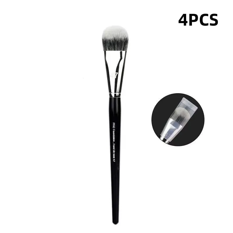 No. 47 Bevel Angle Foundation Brush with plastic cover Professional Slope Liquid Foundation BB Cream Makeup Brush 1/2/3/4/5 PCS