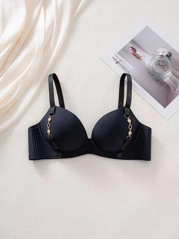 Women's Seamless Push Up Lingerie Small Breast Gathering Anti-sagging No Steel Ring Bra