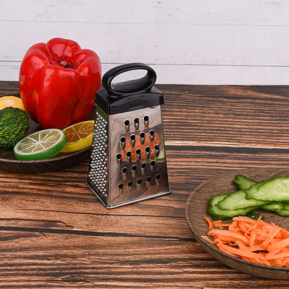 1pc Mini Size 4-Sided Stainless Steel Grater Professional Cheese Grater for Parmesan Cheese Vegetables Kitchen Tools