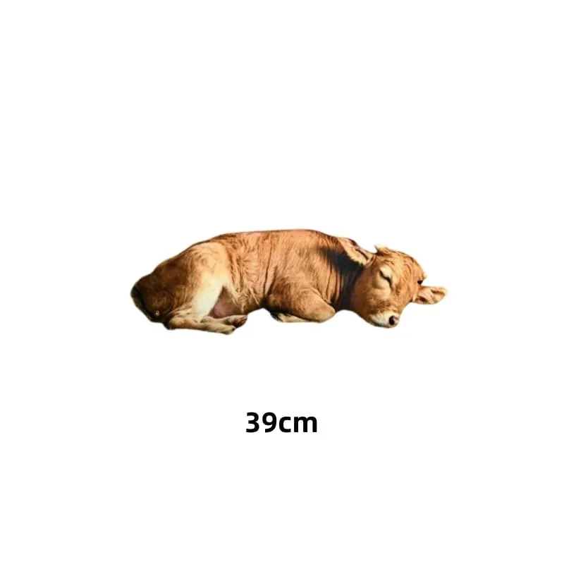Simulated Animal Pillow Dog Cat Pig Cattle Plushies Toys Home Decor Toys Soft Sofa Cushion Throw Pillow Creative Birthday Gifts