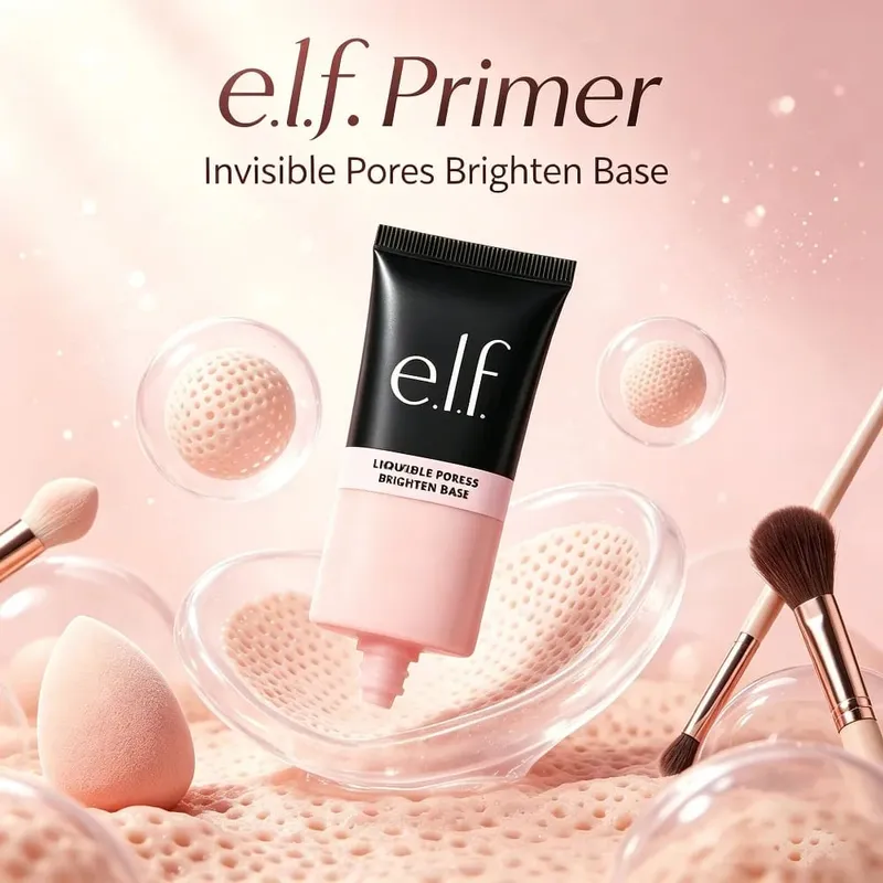 e.l.f. Tekstur Krim Primer Dempul Tanpa Liang Cecair Mekap Muka Liang Liang Meminimumkan Kawalan Minyak Kosmetik Kulit Tanpa Cacat