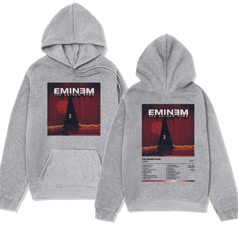 Eminem singer men's and women's hooded sweatshirts 90s retro Harajuku clothing casual hoodies fashionable hooded sweatshirts