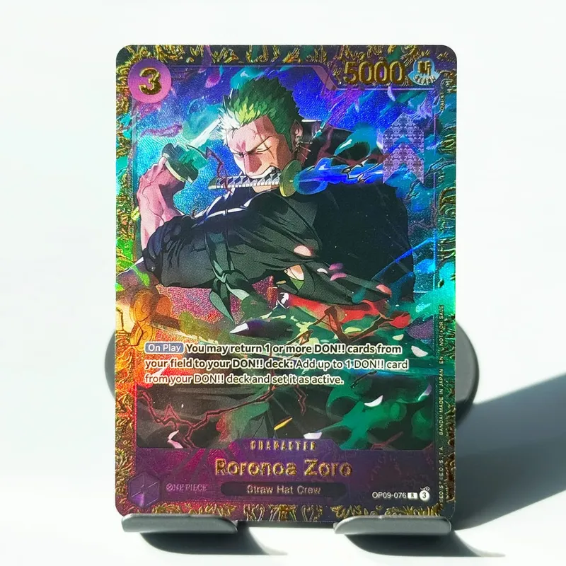 One Piece Roronoa Zoro Series Set Championship Treasure Cup Promo Anime Collectibles DIY Replica Cards Texture Card