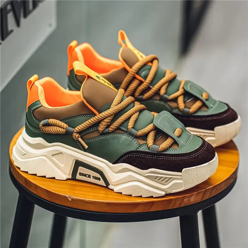 New Men's Casual Sneakers 2025 Spring Fashion Versatile Low-Top Skateboard Shoes for Men Suitable for Outdoor Sports