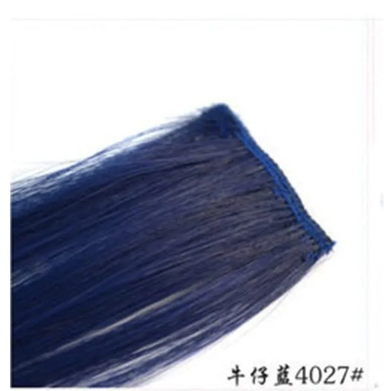 1Pc Ombre Color Clip In Hair Extension Heat Resistant Synthetic Hair Piece Colored Braids Hair Extensions Women Party Cosplay