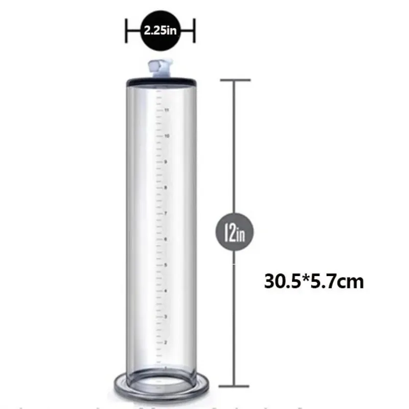 Manual Penis Vacuum Pump with Gauge Acrylic Male Enlargement Extender Trainer Masturbation Pump Adult Sex Toy Set for Men