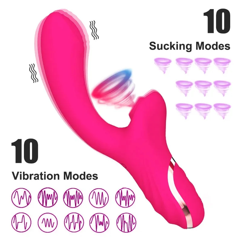 Sucking Vibrator Sex Toys for Women Vibrating Finger Massager with Suction Vibration Clitoral G Spot Stimulation Adult Products