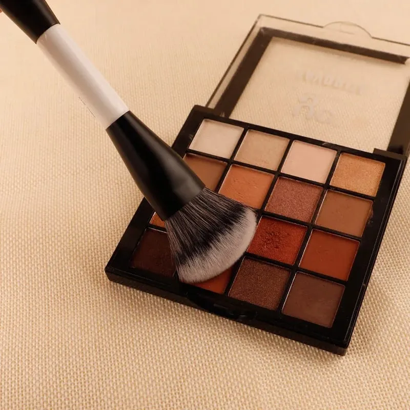 F4 Dual-Ended Foundation Face Brush Double-ended Powder Blush Contour and Eyeshadow Concealer Makeup Brushes