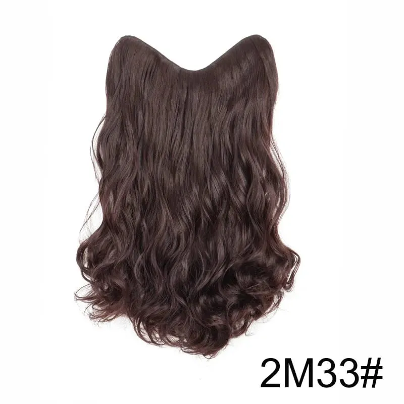 20Inch Synthetic Long Curly Clip In Hair Extensions High Temperature Heat Resistant Fiber Hairpieces for Women Daily Party