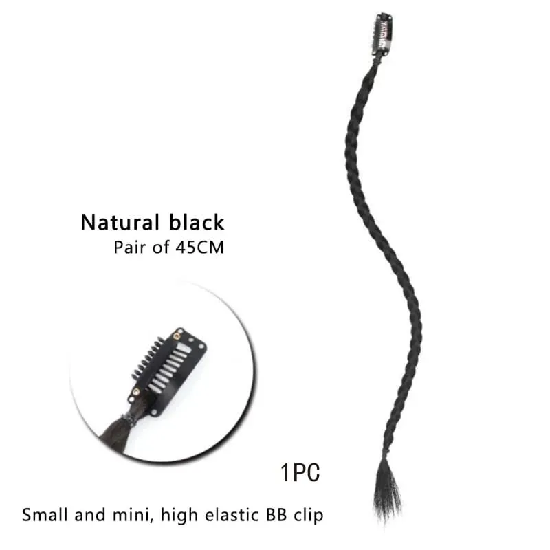 1 Stück synthetische Zopfperücke mit starkem BB-Clip, leichtes Box-Zopf-Pferdeschwanz-Haarteil für Frauen für Partys im Alltag