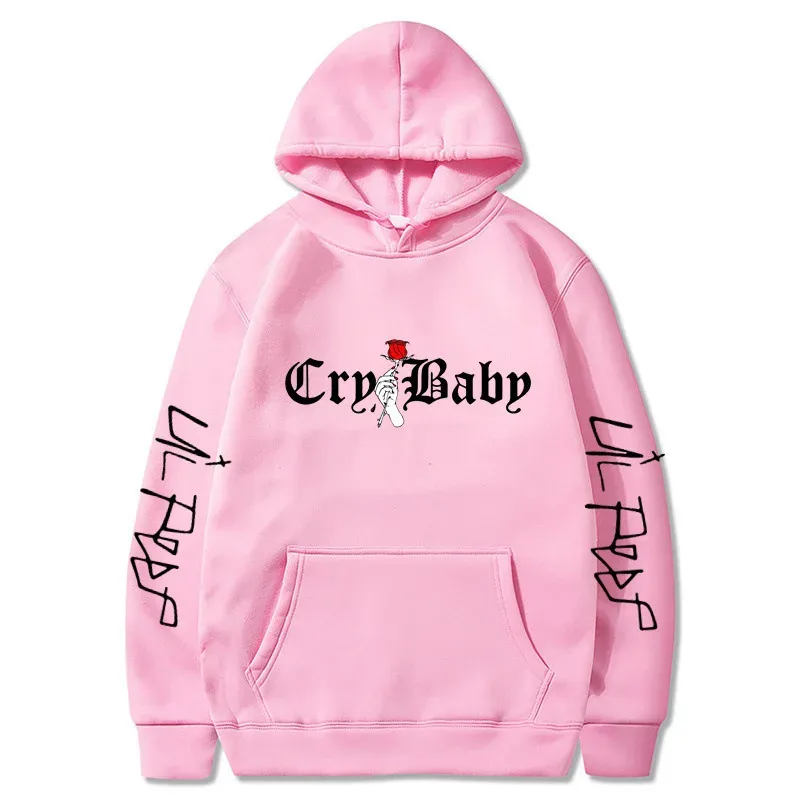 Men's Lil Peep Hoodie – Emo Rap Fan Pullover with "Lil Peep" Sleeve Text – Cozy Unisex Streetwear for Concerts casual Wear