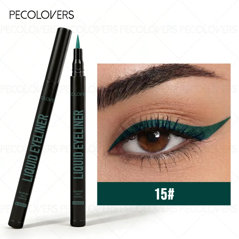 1 Pc Smooth Glide Liquid Eyeliner Pen - Waterproof Long-lasting Ultra-Fine Tip Water Eye Liner Pen Precision Slide Smudge-Proof