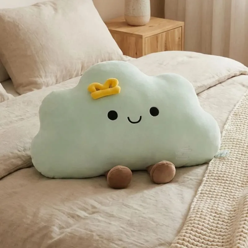 55*45CM Nordic Style Fluffly Soft White Blue Pink Weather Cloud Plush Toys Creative Stuffed Simulation Throw Pillow Sofa Cushion