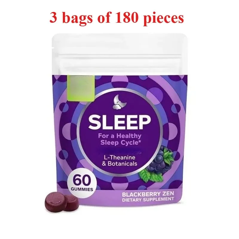 Sleep Gummies Blackberry Flavor Contain L-Theanine & Botanicals Helps To Calm The Mind Promote Healthy Sleep Cycle 60count