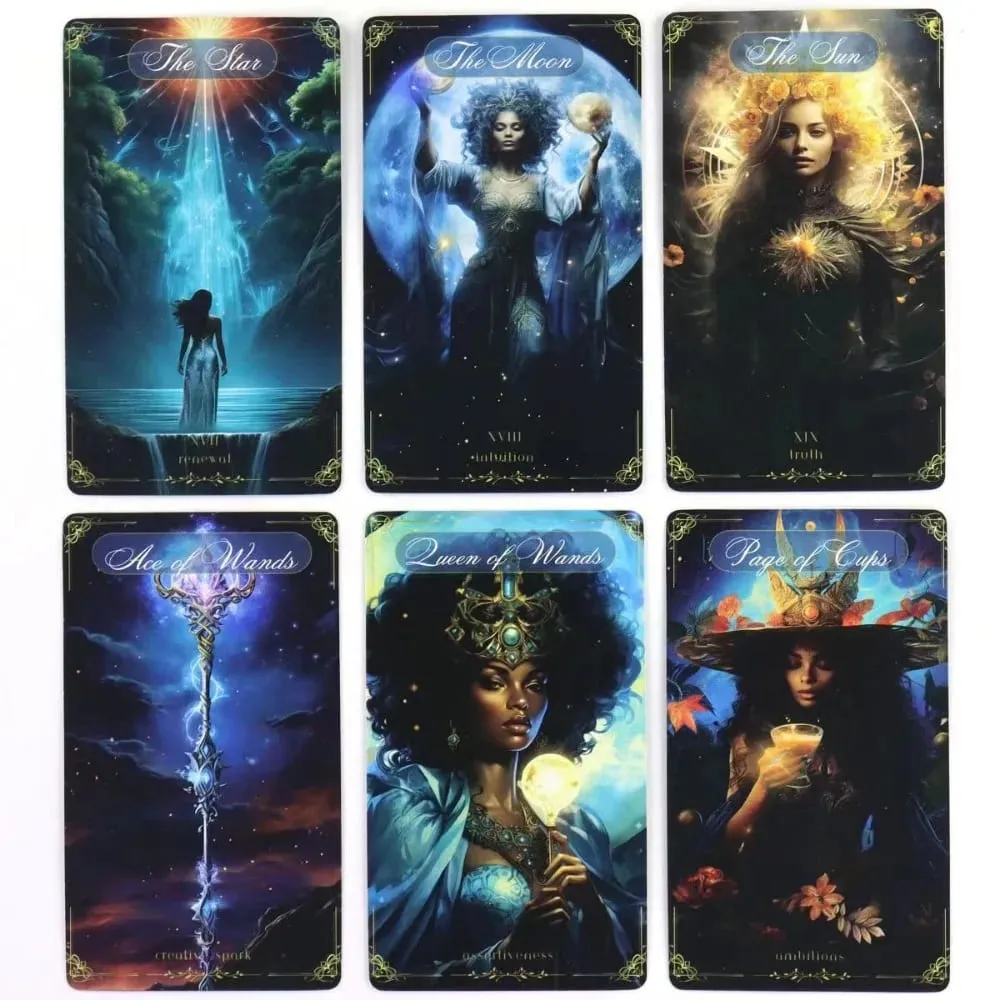 Divine Celestial Tarot 10.3*6cm with Empowering Women Taking Center Stage 78 Pcs Cards