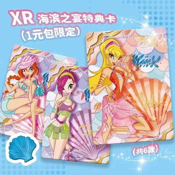 Genuine Winx Club Card Magic Bag Fairy Bag Fairy Wonderland Cards Bloom Stella Flora Anime Cards Toys Customized Birthday Gifts