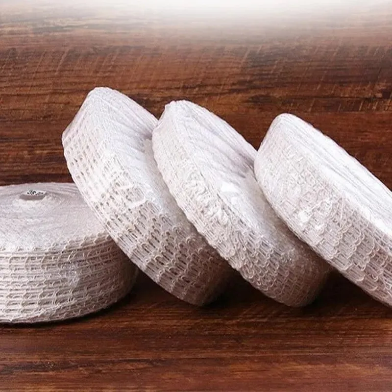 3/5/10/50 Meters Cotton Meat Net Elastic Smoked Meat Poultry Ham Netting Butcher 16 Holes Woven Packaging Net Cooking Tools
