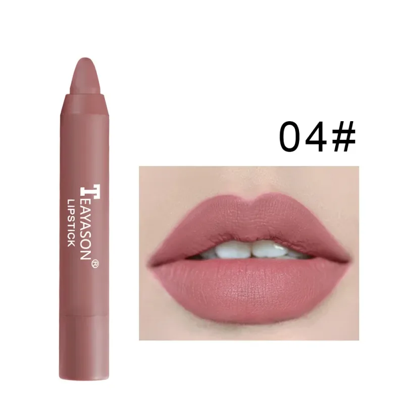 12 farben Samt Matte Lippenstifte Bleistift Wasserdicht Langlebig Sexy Rot Lippenstift auf-Stick Tasse Make-Up Lip Tint Stift kosmetik