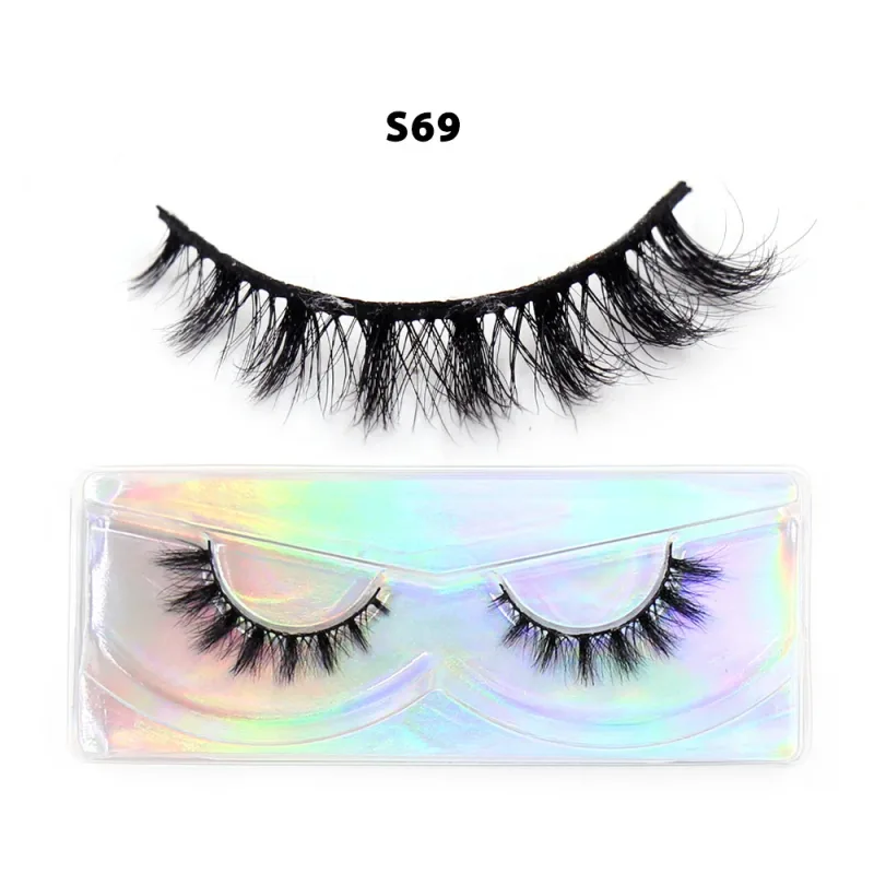 Short Natural 3D Mink Lashes Fluffy Wispy Fake Eyelashes Crisscross False Lashes Eyelash Extension Makeup