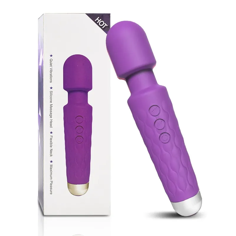 Vibrateurs AV pour femmes, baguette magique puissante à 20 vitesses, gode de Massage du point G, stimulateur de Clitoris, jouets érotiques sexuels féminins adultes