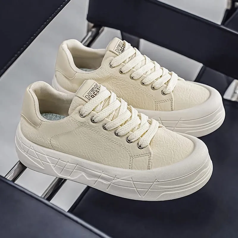 Fall Fashion Men Athletic Shoes Height Increase Wear Resistant Soft Fabric Lining Casual Sneakers for Leisure