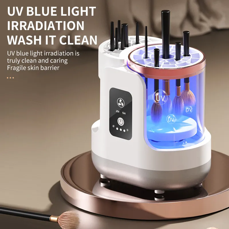 3 IN 1 USB Electric Makeup Brush Cleaner Machine Automatic Quick-Drying Portable Cosmetic Brush Cleaning And Drying Tools — image 2