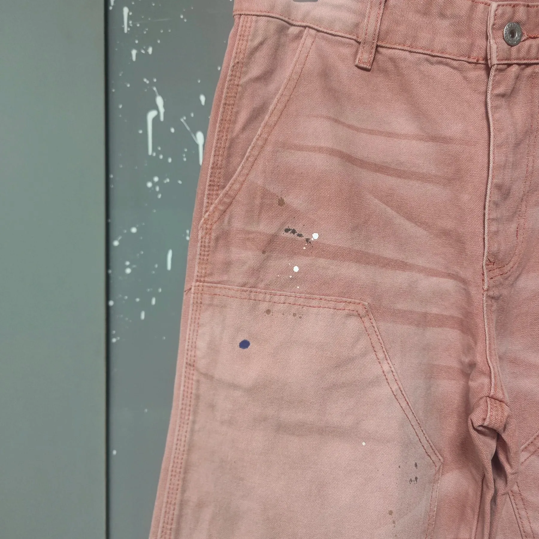 Presale Y2K Men's Carpenter Jeans Washed Distressed Wide Leg Casual Streetwear Make Old Dirty Denim Long Pants 9X3245