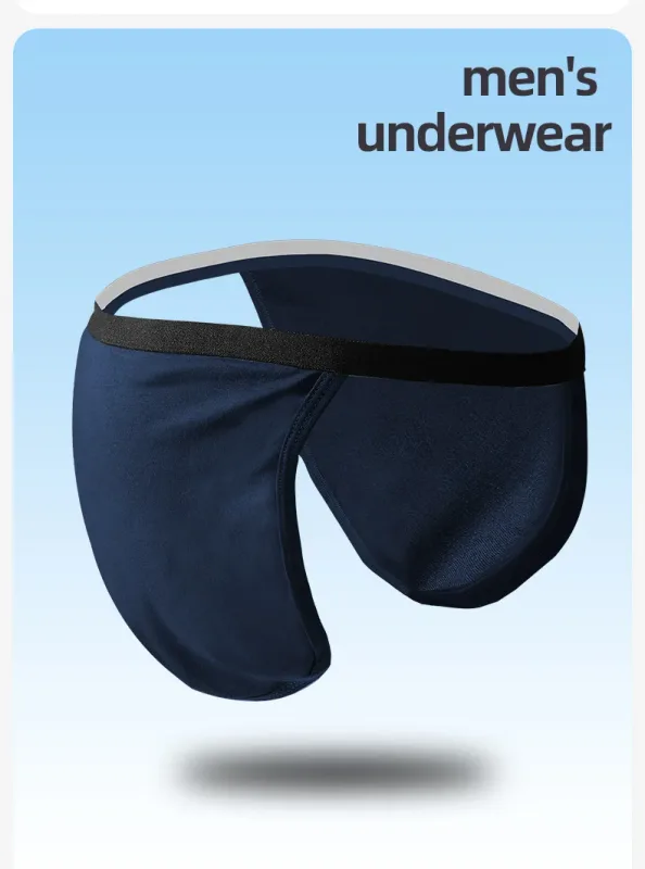 3PCS Men's Japanese Style Fundoshi Cotton Underwear, Breathable Comfort Sports Thong for Men, No Pouch, Sexy Loincloth Private