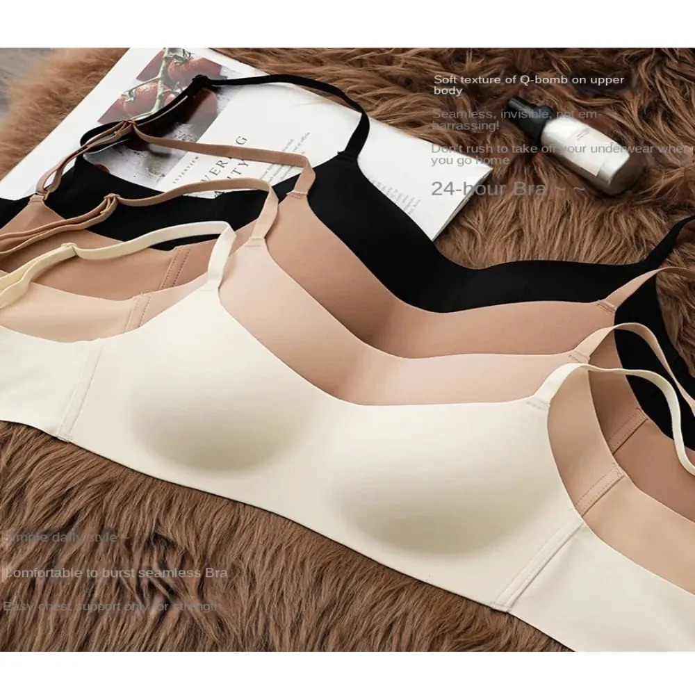 Comfortable Soft Comfort Wireless Bra Breathable Fabric Thin Cup Push Up Bra Non-Wire Elastic Seamless Bra Lingerie Beauty — image 2