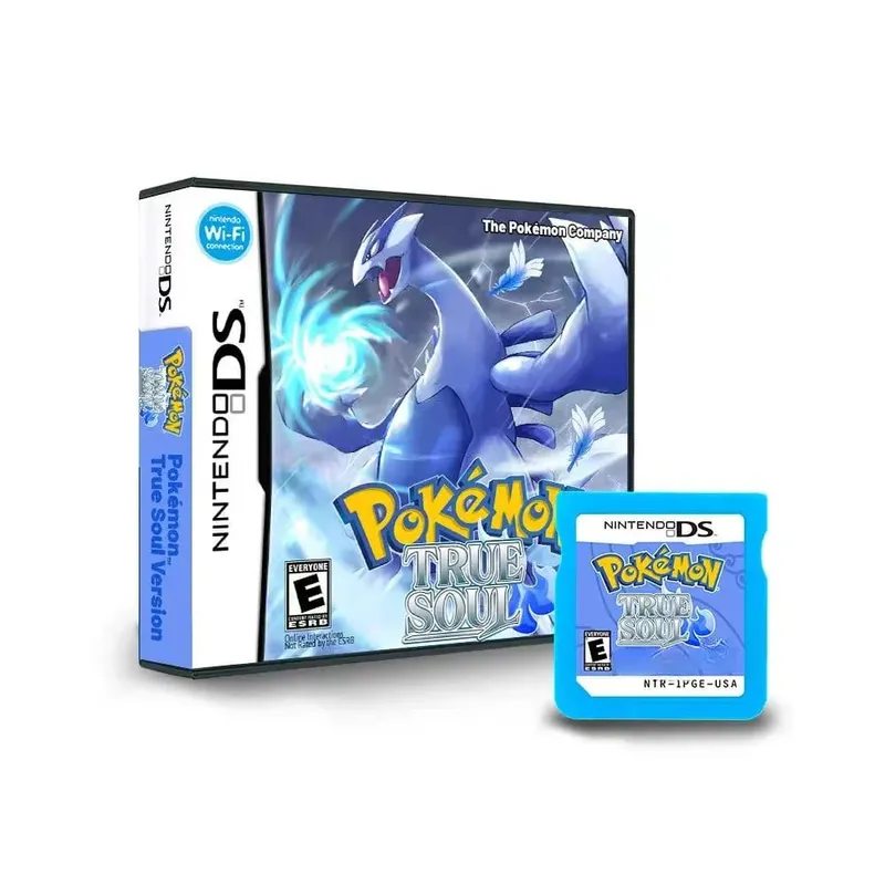 Anime Pokemon Series NDS Game Cartridge Video Game Console Moemon Silver Yellow KAIZO MoonBlack2 Hobby Collection Gifts Toys