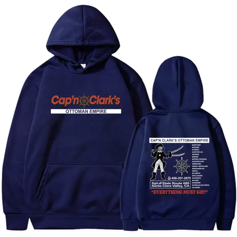 Backrooms Cap'n Clark's Ottoman Empire Pirate Hoodies Men's Women Clothing Casual Long Sleeves Hooded Sweatshirts Streetwear