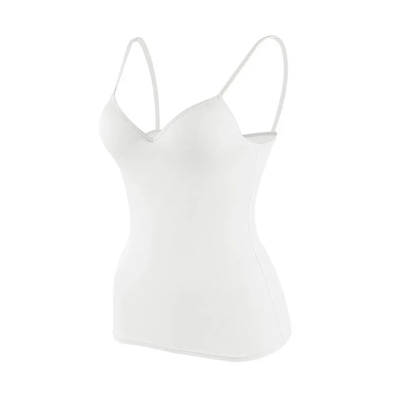 Solid Padded Bra Sexy Women Tops Camisole Top Women Vest Women Camisole with Built in Bra Cami Top Vest Tank Top — image 14