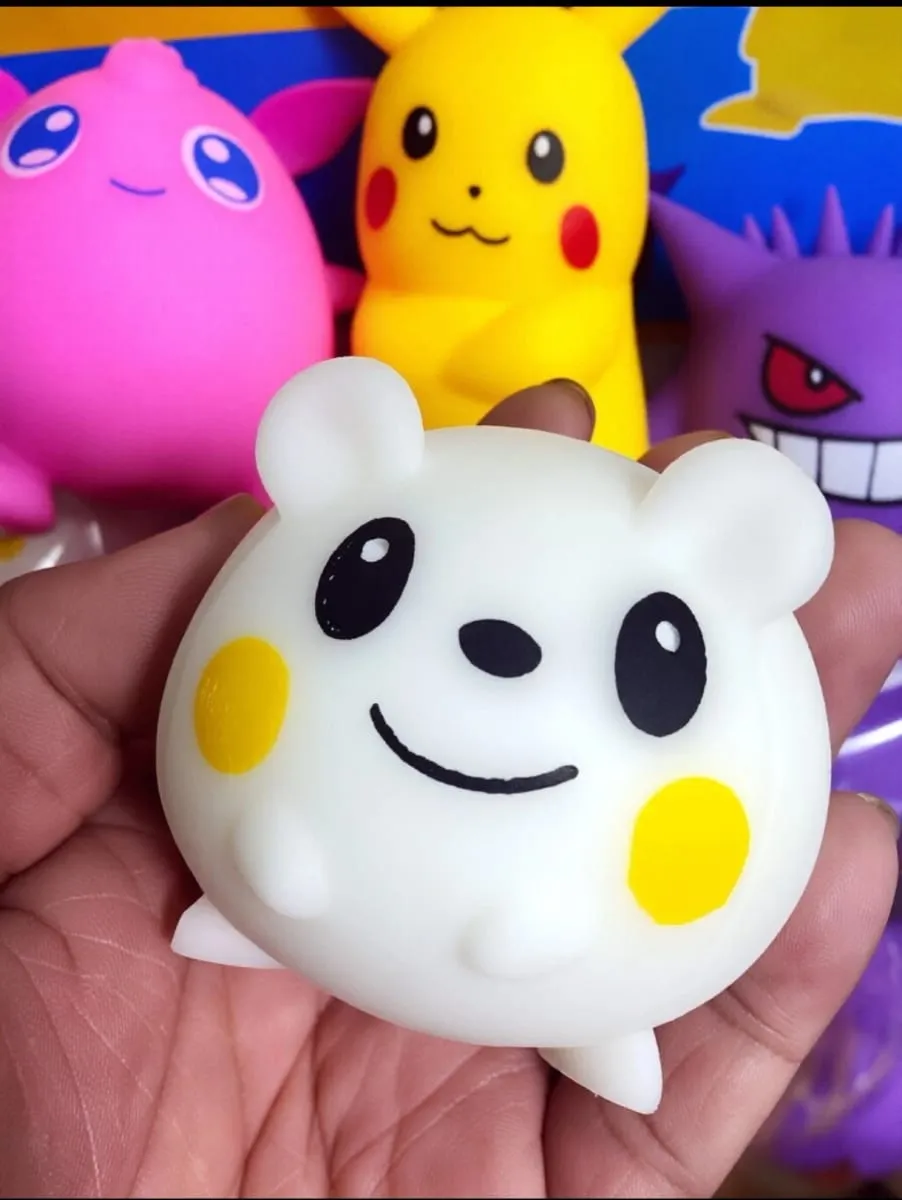 Cute Pokemon Cartoon Pikachu Squeeze Toy Rebound Pinch Music Suitable for Fans to Relieve Stress Knead Figurines Party Gift