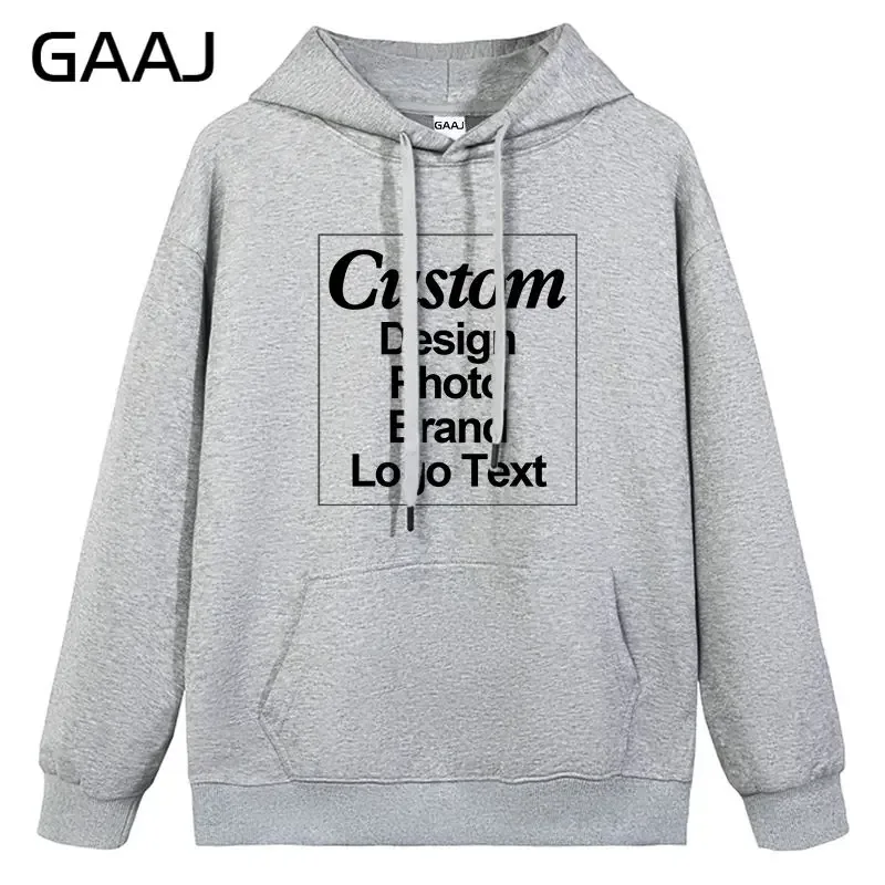High Quality Custom Hoodie Cotton Sweatshirt Print Embroidery Brand Logo Text Photo Design Men Women Famliy Team Clothing 300g