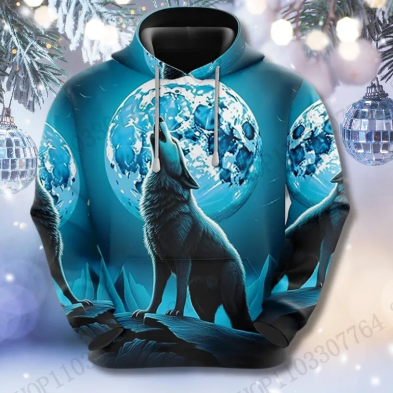 Fire Wolf 3d Print Hoodie Men Women Fashion Y2k Graphic Hoodie Tracksuit Animal Hoodie Sweatshirt Autumn Winter Clothes Y2k Coat