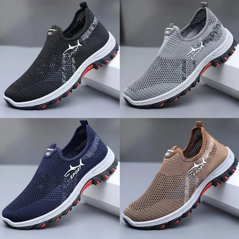 Men's Summer Mesh Shoes Breathable Lightweight Casual Sneakers Outdoor Walking Hiking Footwear 2026 New