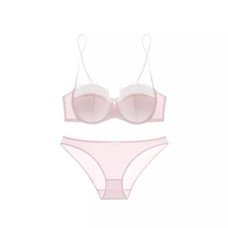 Sophisticated Sensual Lace Lingerie Women's Summer Bralette for Small Breasts Natural Shape No Empty Cup Beautiful Back Bra Set