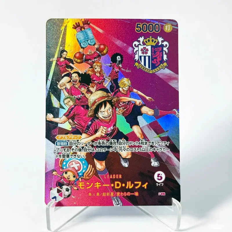 One Piece US College Basketball Luffy Promo Card Straw Hat Crew Anime Collectibles Replica High Quality Cards Foil Texture Card
