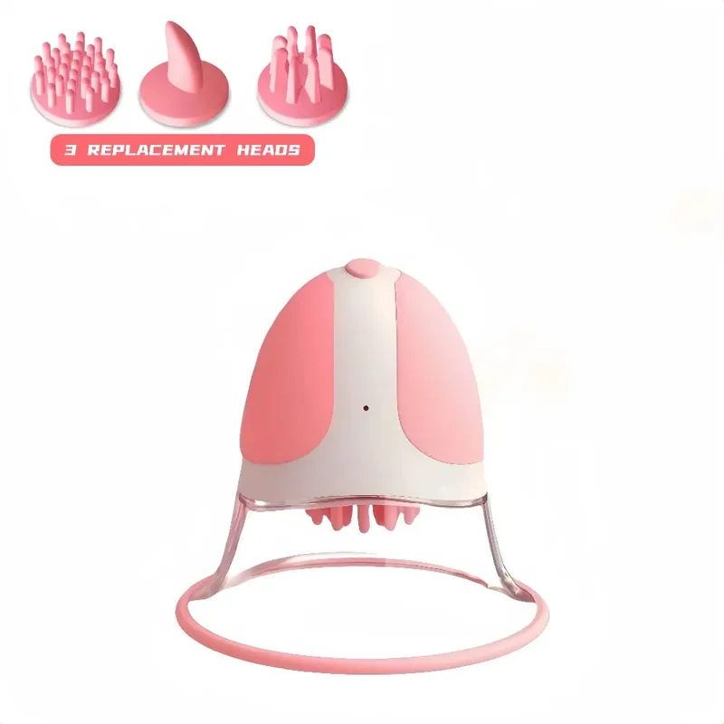 Portable Nipple Licking Sucking Vibrator Female Masturbation AV Breast Massager Rotating Adult Sex Toys for Women Nipple Sucker