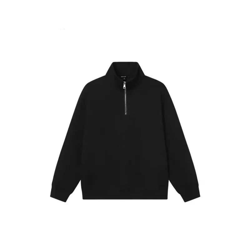 Spring Autumn new Casual Half Zipper stand collar sweatshirt Trend Simple slim men Pullover long sleeve tops Men's sweatshirt