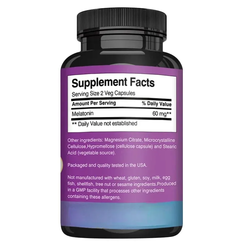Viên nang Melatonin - Hỗ trợ giấc ngủ giúp bạn ngủ nhanh hơn Tăng cường sức khỏe giấc ngủ và cải thiện chất lượng giấc ngủ