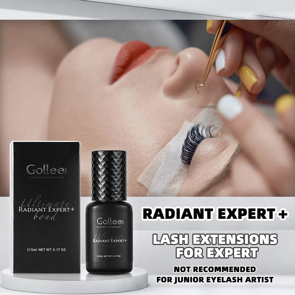 Gollee 0.5-1s Drying Eyelash Extensions Glue Latex-free Lashes Glue Professional Waterproof 6-8 Weeks Eyelash Extension Supplies