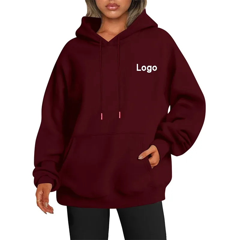 Customized Oversize Hoodies Women Fashion Printed Loose Long Sleeve Shoulder Drop Cuff Sweathsirts Streetwear Pullovers Sudadera