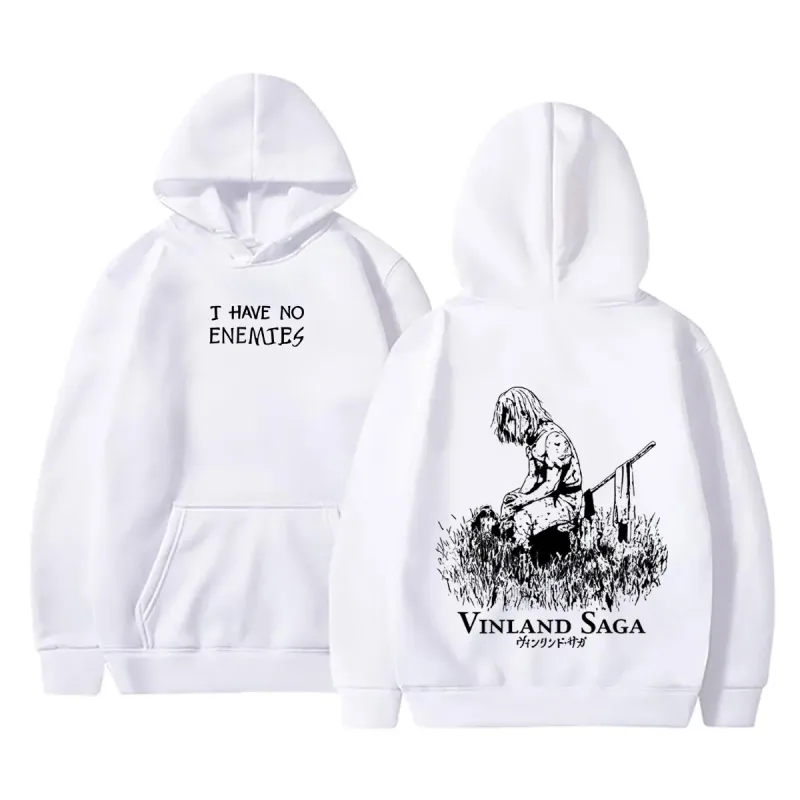 Anime Vinland Saga Thorfinn I Have No Enemies Graphic Hoodie Men's Women Manga Casual Oversized Hoodies Male Vintage Streetwear