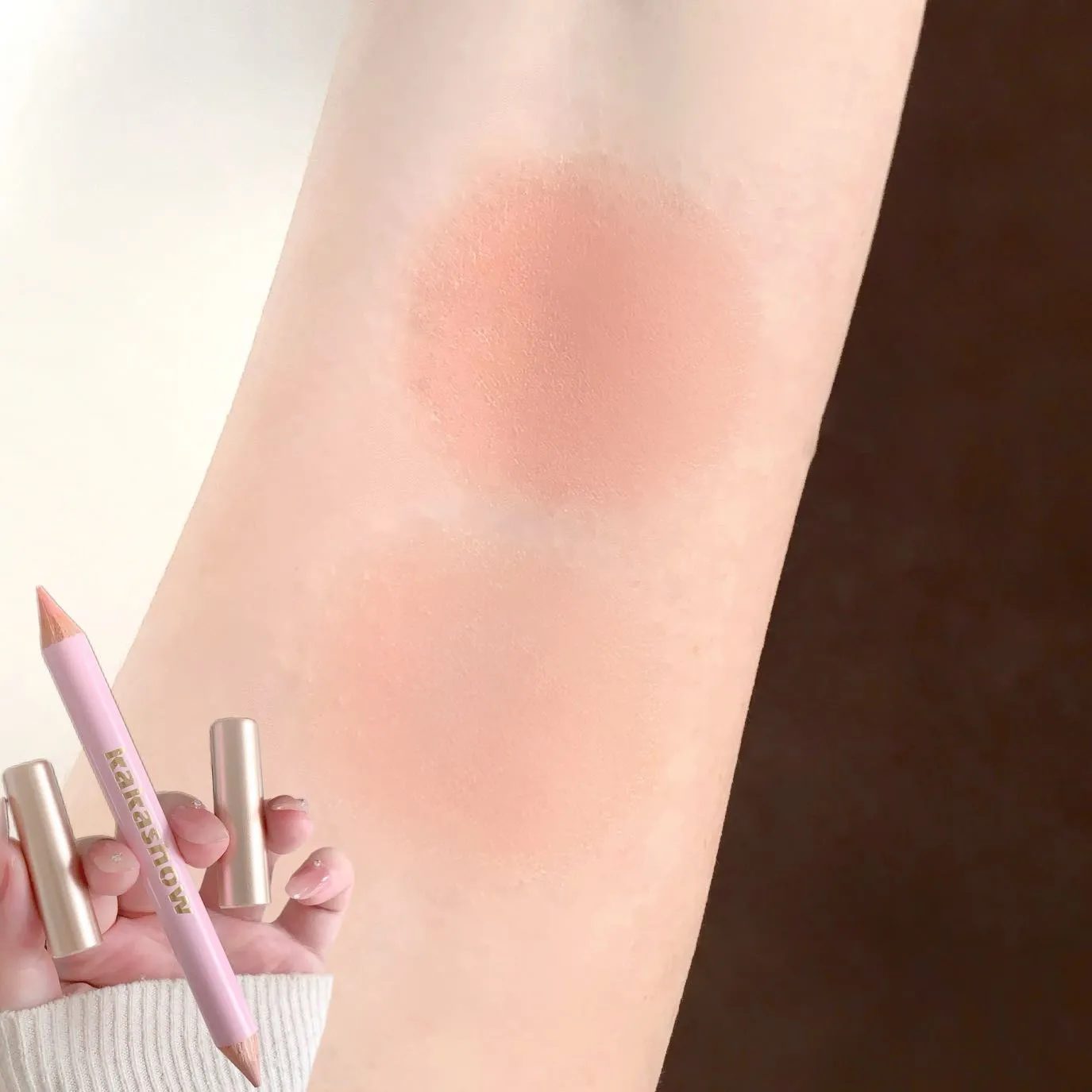Double Ended Lying Silkworm Pencil Highlighter Makeup Pen Matte Natural Brighten Eyelid Shadow Stick Pink Apricot Eyes Cosmetics